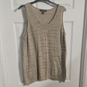 Tommy Bahama Beige V-Neck Tank Top